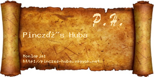 Pinczés Huba névjegykártya